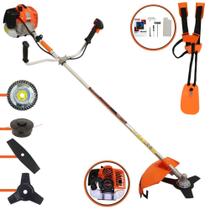 Máquina de Cortar Grama Vulcan VR620H À Gasolina 62cc Motor 2T 3HP 12.500rpm Roçadeira Lateral Completa Com Carretel de Nylon + Lâmina 2 Pontas + Lâmina 3 Pontas + Escova Circular De Aço 38 Cerdas