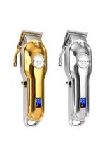 Máquina De Corte De Cabelo Profissional Sem Fio Recarregável KM 1986 Kemei Prata