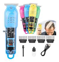 Máquina De Corte E Barba Recarregável Com Pentes Guia Máquina De Corte E Barba Recarregável Com Pentes Guia