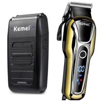 Maquina De Corte Kemei Km 1990 + Kemei Shaver Para Acabamento