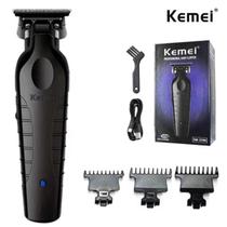 Máquina de Corte Kemei KM-2299 Sem Fio para Cortar Cabelo Barba Preto Original