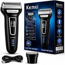 Máquina de Corte Kemei KM-6776 Profissional Sem Fio Recarregável para Cabelo, Barba e Acabamento Bivolt Máquina de Corte Kemei KM-6776 Profissional Sem Fio Recarregável para Cabelo, Barba e Acabamento Bivolt