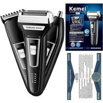 Máquina De Corte Kemei Shaver KM-6558 Cabelo Barba Aparador Pelos Duas Cabeças