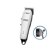 Maquina de corte mega neo cordless chrome usb + kit navalhetes com lâminas descartáveis