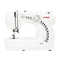 Máquina de Costura 1000A 6 Pontos Janome Voltagem 110 Ideal Para Iniciantes na Costura Use Diversos Tipos de Tecidos Leves Médios Grossos Jeans Brim