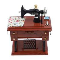 Máquina de costura de caixa de música, decoração de mesa vintage Framendino Máquina de costura de caixa de música, decoração de mesa vintage Framendino