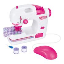 Maquina De Costura De Verdade Mini Atelie Infantil Rosa - Dm Toys
