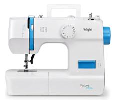Máquina de Costura Doméstica Jx2052 Portátil Futura Plus 12 pontos Elgin 127V