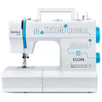 Máquina de Costura Elgin Genius Plus JX 4035 31 Pontos 127V Branca/Azul