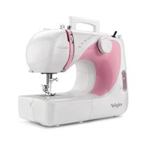 Maquina de costura futura jx-2040 10 pontos 127v branca/rosa