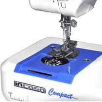 Máquina De Costura Incasa Compact Portátil Branco/ul Máquina De Costura Incasa Compact Portátil Branco/ul