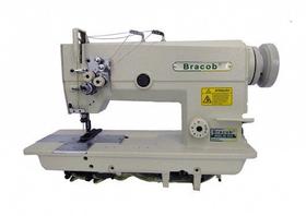 Máquina de Costura Industrial Pesponto Duplo Completa, Barra Fixa, 2 Agulhas, 4 Fios, Lubrif. Semiautomática, 3000rpm, BC872