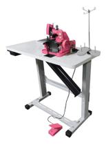 Máquina De Costura Overlock Semi Industrial Gn-1 Com Mesa