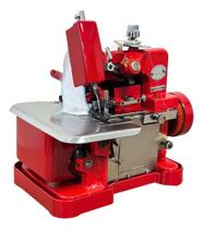Máquina De Costura Overlock Semi Industrial Portátil Vermelha