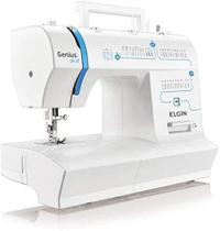 Máquina de Costura Portátil Elgin Genius Plus Jx-4035 2 220v Branca e Azul