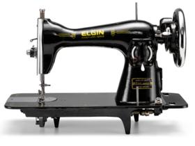 Máquina de Costura Reta Elgin B3 Pretinha Modelo Antigo Nova - Toda de Ferro
