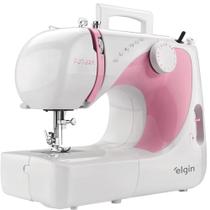 Máquina de costura Reta Elgin Futura JX-2040 Branca/Rosa