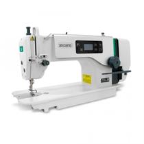 Máquina de costura reta industrial direct drive com parada de agulha