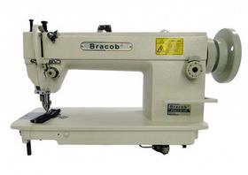 Máquina de Costura Reta Industrial, Transp. Duplo Dente+Calcador, Ponto Fixo, 1 Agulha, 2 Fios, Lanç. Grande, Lubrif. Automática, BC0302 - Bracob