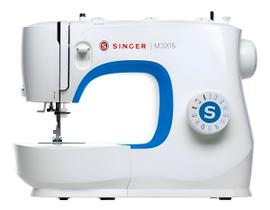 Máquina de costura reta portátil Singer M3205 branca e azul Máquina de costura reta portátil Singer M3205 branca e azul