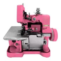 Máquina de Costura Rosa Overlock Semi Industrial Chinesinha 3 Fios com Motor Acoplado Importway 110v