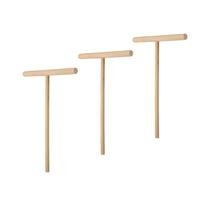 Máquina de crepe de madeira, panqueca, espalhador de massa, conjunto de palitos, 3 unidades Máquina de crepe de madeira, panqueca, espalhador de massa, conjunto de palitos, 3 unidades