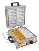 Máquina De Crepe Suiço Crepeira Elétrica 12 Cavidades Crepe No Palito