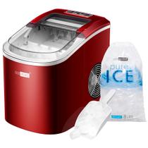 Máquina de Cubos de Gelo Portátil VIVOHOME - 27 Libras/Dia - Vermelha Máquina de Cubos de Gelo Portátil VIVOHOME - 27 Libras/Dia - Vermelha