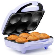 Máquina de cupcakes Holstein Housewares antiaderente lavanda/inoxidável Máquina de cupcakes Holstein Housewares antiaderente lavanda/inoxidável