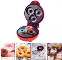 Máquina De Donuts e Mini Rosquinhas Dupla Face Compacta Antiaderente Para Lanches Café de Manhã Festas Diversão Garantida