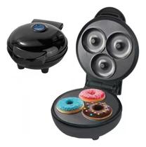 Máquina De Donuts Mini Faz 3 Rosquinhas Confeitaria Waffle Máquina De Donuts Mini Faz 3 Rosquinhas Confeitaria Waffle