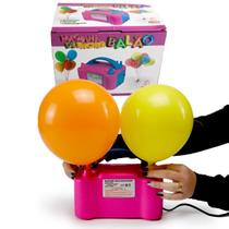 Máquina De Encher Bexiga 2 Bicos Bomba Elétrica Inflador Rápido Para Balões De Festa Decoração Profissional Portátil Mega Compras