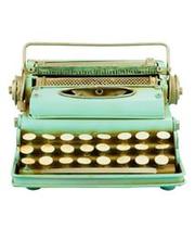 Máquina de Escrever Verde Estilo Retrô Vintage - Charme Nostálgico em 9x17x17cm - MAGAZINE MEU