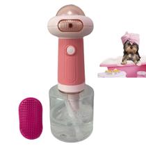 Maquina de Espuma Banho Sabao Pet Cao Cachorro Gato Dispenser Shampoo Automatico USB Bateria Recarregavel Escova Massageadora Cuidado Seguro Limpeza