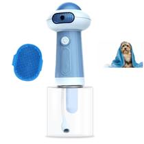 Maquina de Espuma Banho Sabao Pet Cao Gato Cachorro Dispenser Shampoo Automatico Animal de Estimaçao USB Bateria Recarregavel Seguro Limpeza Cuidado