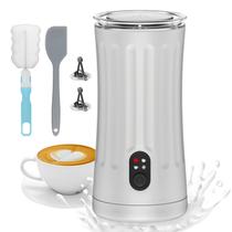 Máquina de espuma fria quente 4 em 1 Milk Frother Electric 240 mL branca