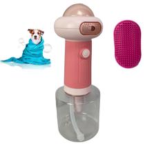 Maquina de Espuma Sabao Banho Pet Cachorro Cao Gato Animal de Estimaçao Dispenser Shampoo Automatico USB Bateria Recarregavel Limpeza Cuidado Seguranç