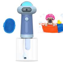 Maquina de Espuma Sabao Banho Pet Cao Cachorro Gato Dispenser Shampoo Automatico Animal de Estimaçao USB Bateria Recarregavel Higiene Limpeza Resisten