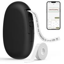 Máquina de etiquetas SUPVAN E10 Bluetooth com fita impermeável preta