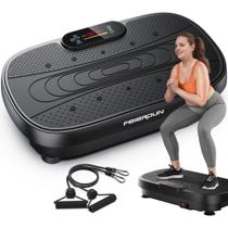 Máquina de Exercício FEIERDUN Plataforma Vibratória com Controle Remoto e Faixas de Resistência