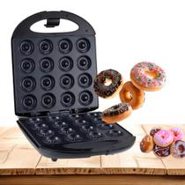 Máquina De Fazer Donuts 16 Rosquinhas Confeitaria Doce Culinária 220V Cor:Preto