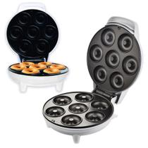 Maquina de Fazer Donuts Mini Rosquinhas Antiaderente Gourmet c/ 7 furos Confeitaria Culinaria 110v