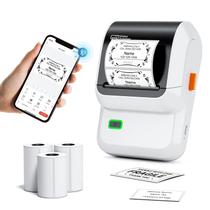 Máquina de fazer etiquetas Ponek M100 Bluetooth com 3 fitas brancas Máquina de fazer etiquetas Ponek M100 Bluetooth com 3 fitas brancas