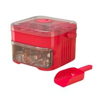 Máquina De Fazer Gelo De Grande Capacidade Com 50 Cubos, Tampa De Pressão Fácil, Caixa De Gelo Máquina De Fazer Gelo De Grande Capacidade Com 50 Cubos, Tampa De Pressão Fácil, Caixa De Gelo