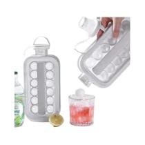 Máquina De Fazer Gelo Portátil Dobrável 2 Em 1 Moldes De Cubos De Gelo Gadget De Cozinha E Bar