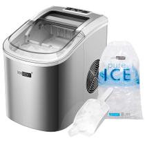 Máquina de Fazer Gelo Portátil VIVOHOME - 27 Libras/Dia - Modelo Prata