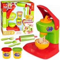 Máquina de Fazer Macarrão Infantil Clube Massa 2 Massinhas com Acessórios de Modelar Máquina de Fazer Macarrão Infantil Clube Massa 2 Massinhas com Acessórios de Modelar