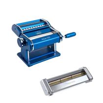 Máquina De Fazer Macarrão Marcato Azul + Acessório Pappardelle