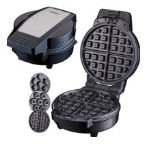 Máquina De Fazer Pão de Queijos Waffle E Bolinhos Confeitaria Cor Preto 220v Grill Máquina De Fazer Pão de Queijos Waffle E Bolinhos Confeitaria Cor Preto 220v Grill