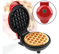 Máquina De Fazer Waffle Mini Grill Antiaderente Forma Linda